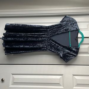 Blue velvet dress